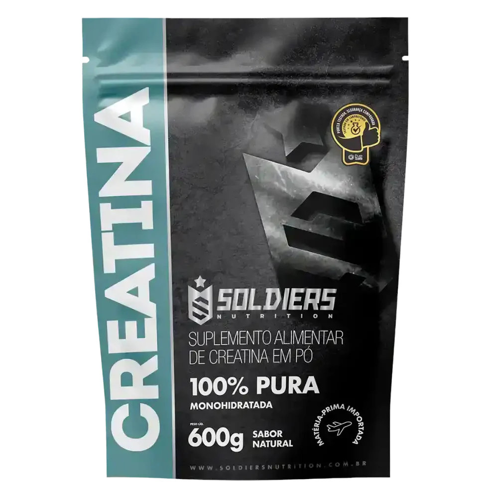 Creatina Monohidratada 600g – 100% Pura Importada – Soldiers Nutrition