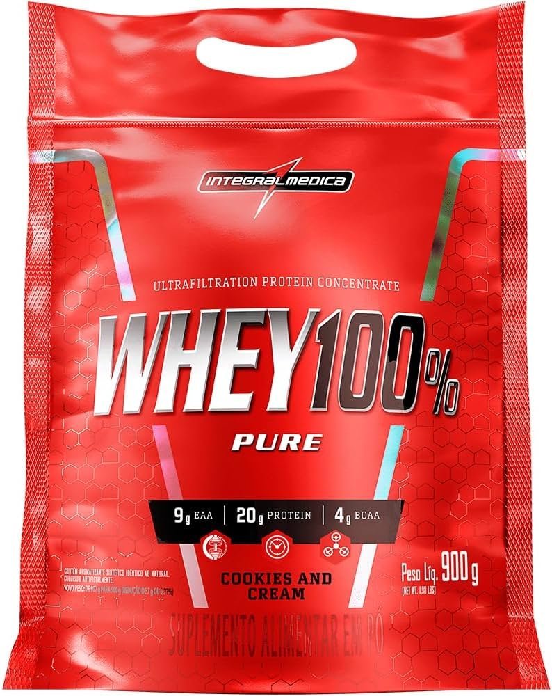 Whey 100% Pure 900g Refil Integralmedica